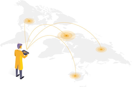 image showing worldwide remote testing